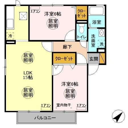 フルール・　アルスの物件間取画像